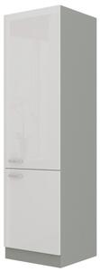 Potravinová kuchyňská skříňka na ledničku Brunea 60 LO-210 2F (šedá + lesk bílý). 1024995