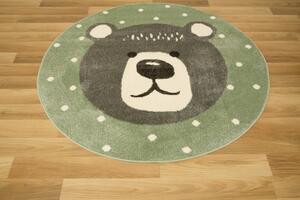 Dětský koberec E178A zelený / šedý