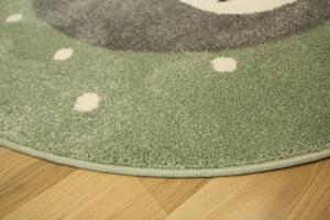 Dětský koberec E178A zelený / šedý