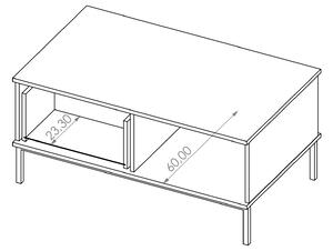 Konferenční stolek Quebec STO (bílá matná). 1051868