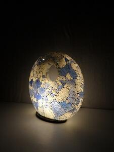 Stolní lampa modrá DONUT, 45 cm, ruční práce