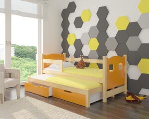 Dětská výsuvná postel CAMP oranžová