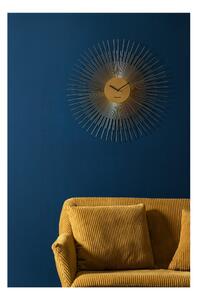 Nástěnné hodiny ve zlaté barvě Karlsson Peony Large, ø 60 cm