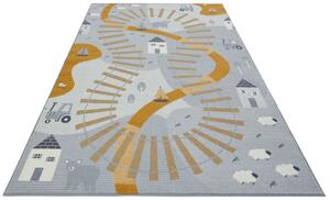 Hanse Home Collection koberce Dětský koberec Adventures 105539 Mouse Mustard - 160x220 cm