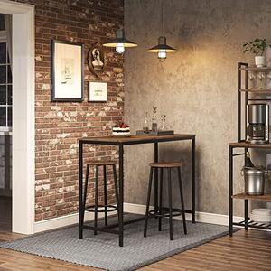 HOOBRO Sada 2 kuchyňských barových židlí s podnožkou