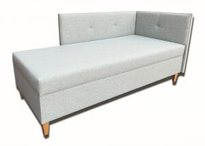 Jednolůžková postel (válenda) 80 cm Alissa (tmavě šedá) (s pruzinovou matrací) (P). 1052020