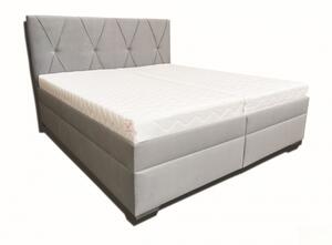 Manželská postel 180 cm Klissa (světle šedá) (s pruzinovou matrací) (bez roštu). 1052034