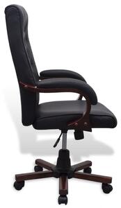 Chesterfield kancelářská židle - umělá kůže | černá