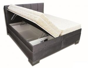 Manželská postel 180 cm Elissa (tmavě šedá) (bez matrace) (s pevným podkladem). 1052032