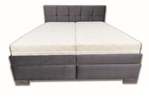 Manželská postel 160 cm Elissa (tmavě šedá) (bez matrace) (s pevným podkladem). 1052031