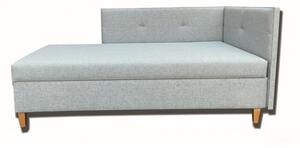 Jednolůžková postel (válenda) 80 cm Alissa (tmavě šedá) (se sendvičovou matrací Erik) (P). 1052024