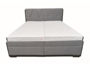 Manželská postel 160 cm Klissa (světle šedá) (s pruzinovou matrací) (bez roštu). 1052033