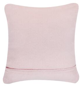 Sada 2 bavlněných makramé polštářů 45 x 40 cm růžové KIZKALESI