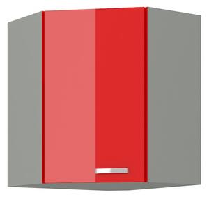 Rohová horní kuchyňská skříňka Roslyn 58 x 58 GN 72 1F (červená + šedá). Vlastní profesionální přeprava až k Vám domů 1032679