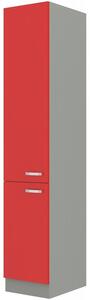 Potravinová kuchyňská skříňka Roslyn 40 DK 210 2F (červená + šedá). 1032683