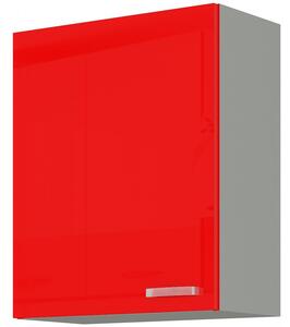 Horní kuchyňská skříňka Roslyn 60 G 72 1F (červená + šedá). Vlastní profesionální přeprava až k Vám domů 1032676