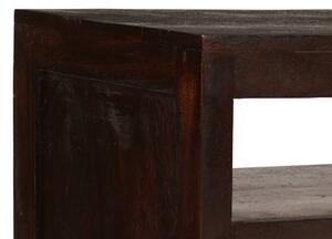 TV stolek z masivní akácie - tmavě hnědý | 90x30x55 cm