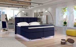 Kontinentální postel Boxspring BRAZIL modrá 160x200cm