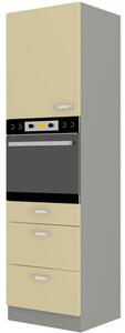 Potravinová kuchyňská skříňka na troubu Kelyn 60 DPS 210 3S 1F (krémová + šedá). Vlastní profesionální přeprava až k Vám domů 1032758