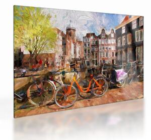 Skleněný obraz - Amsterdam, malba (70x50 cm)