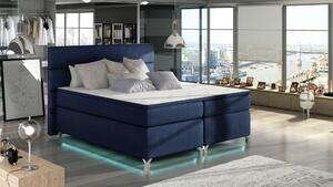 Kontinentální postel Boxspring MADEIRA modrá 180x200cm