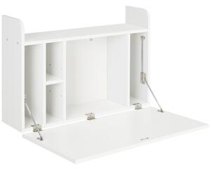 HOMCOM Závěsný skládací počítačový stůl se policí - 77 x 20 x 51 cm | Aosom