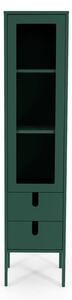 Tmavě zelená vitrína Tenzo Uno, šířka 40 cm