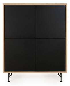 Černá skříň Tenzo Flow, 111 x 137 cm