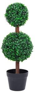 Umělý zimostráz ve tvaru koule s květináčem zelený 60 cm 336510