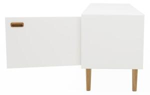 Bílý TV stolek Tenzo Svea, délka 170 cm