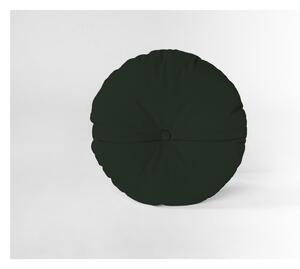 Kulatý dekorativní polštář se sametovým potahem Velvet Atelier Dark Green, ⌀ 35 cm