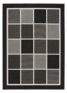 Černošedý venkovní koberec Universal Nicol Squares, 140 x 200 cm
