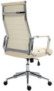 Kancelářská židle Bingley - pravá kůže | krémová