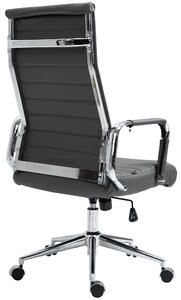 Kancelářská židle Bingley - pravá kůže | šedá