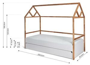 Bílá dětská postel se zásuvkou BELLAMY Lotta, 90 x 200 cm