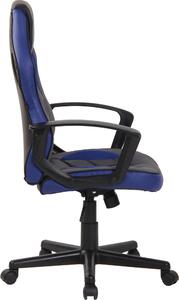 Kancelářská/Herní židle Haxby - umělá kůže a síťování | černá a modrá