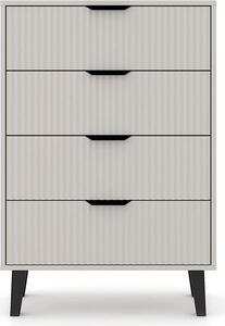 BDW, komoda Scandi, 4 zásuvky, ložnice, obývací pokoj, 80×40×90, kašmír