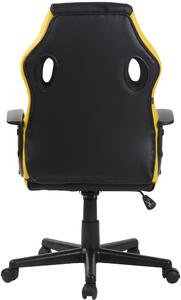 Kancelářská/Herní židle Haxby - umělá kůže a síťování | černá a žlutá