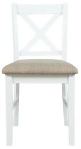 LivinHill Jídelní židle Avola z masivu béžová/bílá