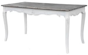 LivinHill Jídelní stůl Rimini 160 cm z masivu bílý/tmavě hnědý