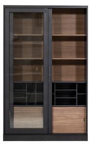 Černá knihovna z borovicového dřeva 125x200 cm James - WOOOD