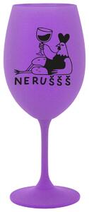 NERUŠŠŠ - fialová sklenička na víno 350 ml