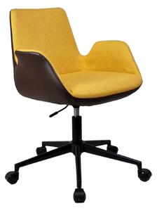 Žluto-světle hnědá kancelářská židle Sancak Ofis Dora