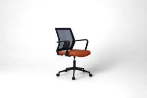Oranžová kancelářská židle s kovovou nohou Sancak Mesh