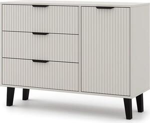 BDW, komoda se zásuvkami, ložnice, Scandi, 110×40×81,5 cm, kašmír