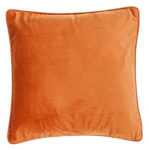 Tmavě oranžový polštář Tiseco Home Studio Velvety, 45 x 45 cm