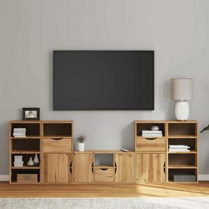 5 kusů TV skříněk s úložným prostorem "ODDA" Borovicový masiv 3365378