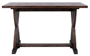 LivinHill Konzolový stolek Avola 132 m z masivu tmavě hnědý