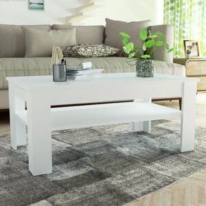 Konferenční stolek - dřevotříska - bílá | 110x65x48 cm