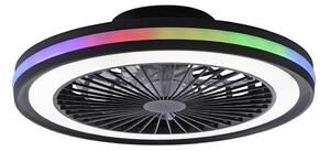 JUST LIGHT. 14649-18 - LED RGBW Stm stropní ventilátor BRANDON LED/36W/230V + DO